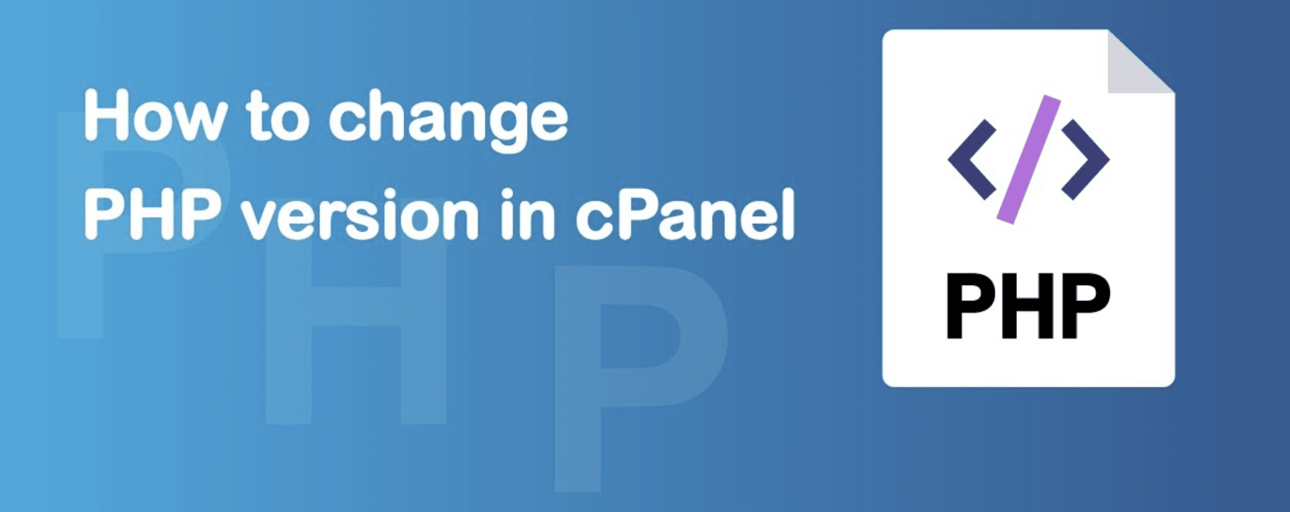 php How to change PHP version in cPanel
